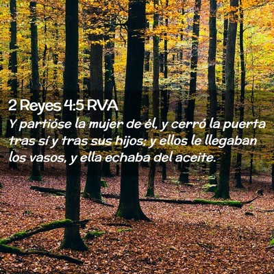 Picture 02 - 2 Reyes 4:5 RVA - Y partióse la mujer de él, y cerró la puerta - Bible Verse Picture