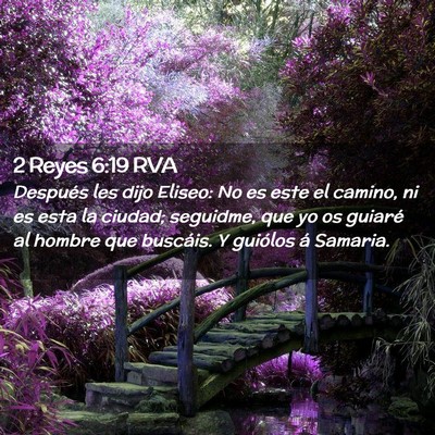 Picture 02 - 2 Reyes 6:19 RVA - Después les dijo Eliseo: No es este el camino, - Bible Verse Picture