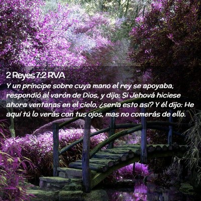 Picture 02 - 2 Reyes 7:2 RVA - Y un príncipe sobre cuya mano el rey se apoyaba, - Bible Verse Picture