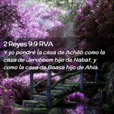 Picture 02 - 2 Reyes 9:9 RVA - Y yo pondré la casa de Achâb como la casa de - Bible Verse Picture
