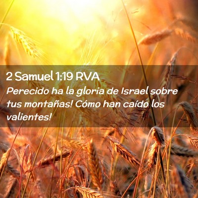 Picture 02 - 2 Samuel 1:19 RVA - Perecido ha la gloria de Israel sobre tus - Bible Verse Picture