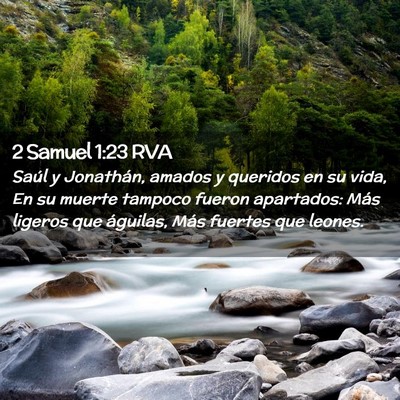 Picture 02 - 2 Samuel 1:23 RVA - Saúl y Jonathán, amados y queridos en su vida, - Bible Verse Picture