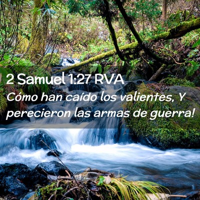 Picture 02 - 2 Samuel 1:27 RVA - Cómo han caído los valientes, Y perecieron las - Bible Verse Picture