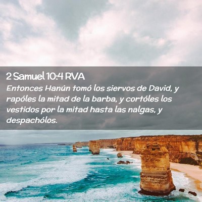 Picture 02 - 2 Samuel 10:4 RVA - Entonces Hanún tomó los siervos de David, y - Bible Verse Picture