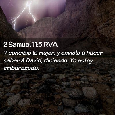 Picture 02 - 2 Samuel 11:5 RVA - Y concibió la mujer, y enviólo á hacer saber - Bible Verse Picture