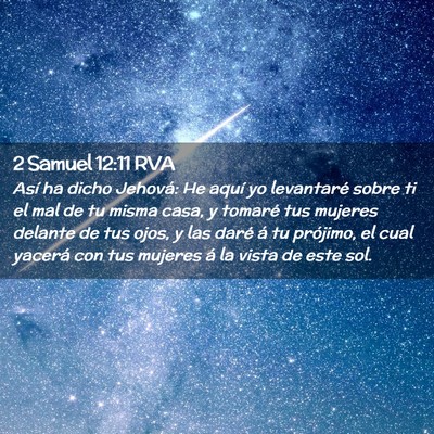 Picture 02 - 2 Samuel 12:11 RVA - Así ha dicho Jehová: He aquí yo levantaré - Bible Verse Picture