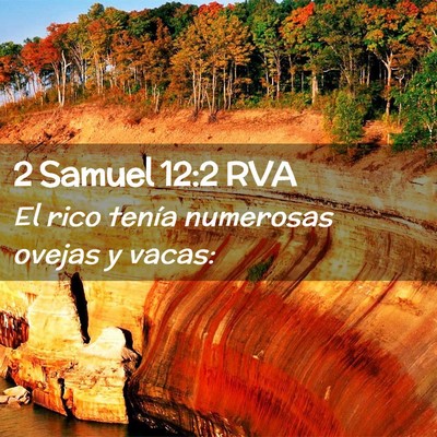 Picture 02 - 2 Samuel 12:2 RVA - El rico tenía numerosas ovejas y - Bible Verse Picture