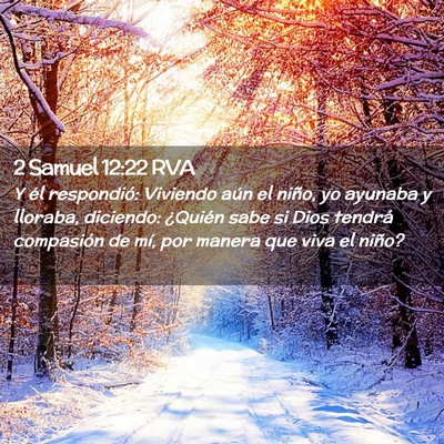Picture 02 - 2 Samuel 12:22 RVA - Y él respondió: Viviendo aún el niño, yo - Bible Verse Picture