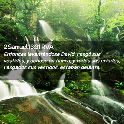 Picture 02 - 2 Samuel 13:31 RVA - Entonces levantándose David, rasgó sus - Bible Verse Picture