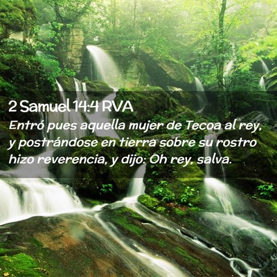 Picture 02 - 2 Samuel 14:4 RVA - Entró pues aquella mujer de Tecoa al rey, y - Bible Verse Picture