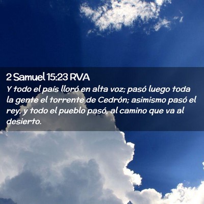 Picture 02 - 2 Samuel 15:23 RVA - Y todo el país lloró en alta voz; pasó luego - Bible Verse Picture