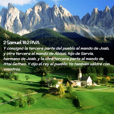 Picture 02 - 2 Samuel 18:2 RVA - Y consignó la tercera parte del pueblo al mando - Bible Verse Picture