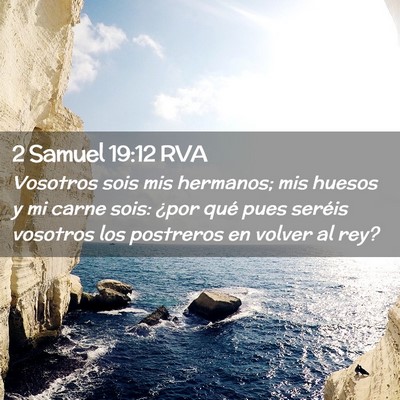 Picture 02 - 2 Samuel 19:12 RVA - Vosotros sois mis hermanos; mis huesos y mi carne - Bible Verse Picture
