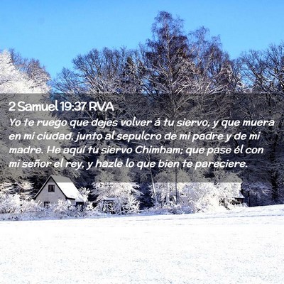 Picture 02 - 2 Samuel 19:37 RVA - Yo te ruego que dejes volver á tu siervo, y que - Bible Verse Picture