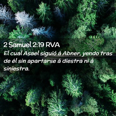 Picture 02 - 2 Samuel 2:19 RVA - El cual Asael siguió á Abner, yendo tras de él - Bible Verse Picture
