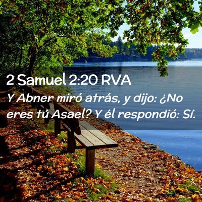Picture 02 - 2 Samuel 2:20 RVA - Y Abner miró atrás, y dijo: ¿No eres tú - Bible Verse Picture