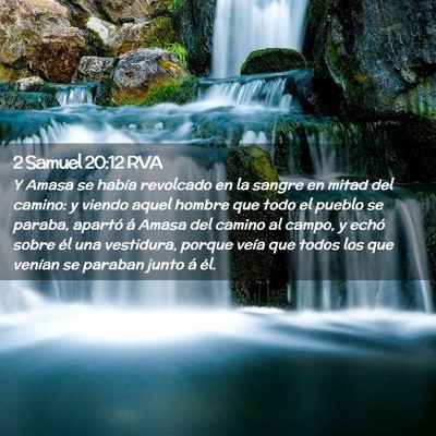 Picture 02 - 2 Samuel 20:12 RVA - Y Amasa se había revolcado en la sangre en mitad - Bible Verse Picture