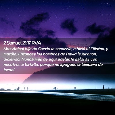 Picture 02 - 2 Samuel 21:17 RVA - Mas Abisai hijo de Sarvia le socorrió, é hirió - Bible Verse Picture