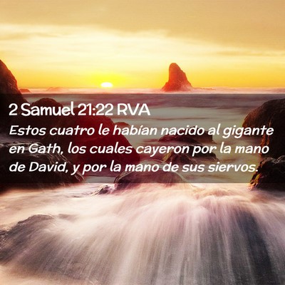 Picture 02 - 2 Samuel 21:22 RVA - Estos cuatro le habían nacido al gigante en - Bible Verse Picture