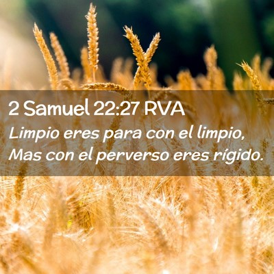 Picture 02 - 2 Samuel 22:27 RVA - Limpio eres para con el limpio, Mas con el - Bible Verse Picture