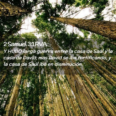 Picture 02 - 2 Samuel 3:1 RVA - Y HUBO larga guerra entre la casa de Saúl y la - Bible Verse Picture