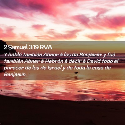 Picture 02 - 2 Samuel 3:19 RVA - Y habló también Abner á los de Benjamín: y - Bible Verse Picture