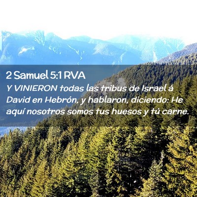 Picture 02 - 2 Samuel 5:1 RVA - Y VINIERON todas las tribus de Israel á David en - Bible Verse Picture