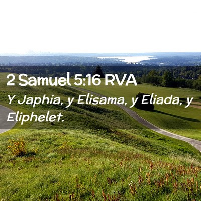 Picture 02 - 2 Samuel 5:16 RVA - Y Japhia, y Elisama, y Eliada, y - Bible Verse Picture