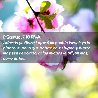Picture 02 - 2 Samuel 7:10 RVA - Además yo fijaré lugar á mi pueblo Israel; yo - Bible Verse Picture