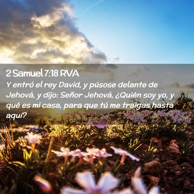 Picture 02 - 2 Samuel 7:18 RVA - Y entró el rey David, y púsose delante de - Bible Verse Picture