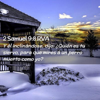 Picture 02 - 2 Samuel 9:8 RVA - Y él inclinándose, dijo: ¿Quién es tu siervo, - Bible Verse Picture