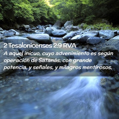 Picture 02 - 2 Tesalonicenses 2:9 RVA - A aquel inicuo, cuyo advenimiento es según - Bible Verse Picture
