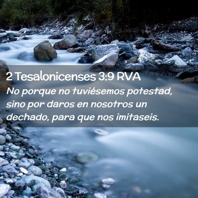 Picture 02 - 2 Tesalonicenses 3:9 RVA - No porque no tuviésemos potestad, sino por daros - Bible Verse Picture