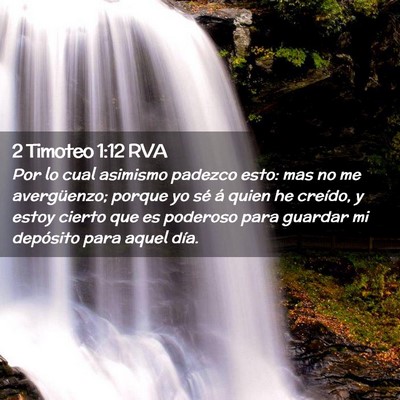 Picture 02 - 2 Timoteo 1:12 RVA - Por lo cual asimismo padezco esto: mas no me - Bible Verse Picture