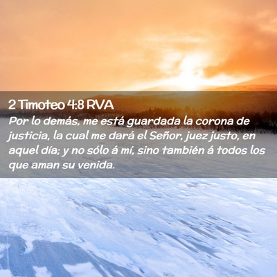 Picture 02 - 2 Timoteo 4:8 RVA - Por lo demás, me está guardada la corona de - Bible Verse Picture