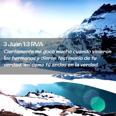 Picture 02 - 3 Juan 1:3 RVA - Ciertamente me gocé mucho cuando vinieron los - Bible Verse Picture