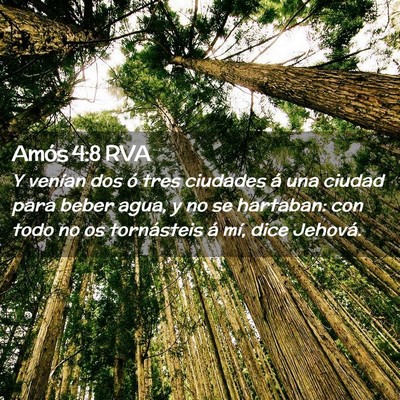 Picture 02 - Amós 4:8 RVA - Y venían dos ó tres ciudades á una ciudad para - Bible Verse Picture