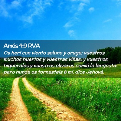 Picture 02 - Amós 4:9 RVA - Os herí con viento solano y oruga; vuestros - Bible Verse Picture