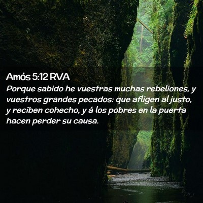 Picture 02 - Amós 5:12 RVA - Porque sabido he vuestras muchas rebeliones, y - Bible Verse Picture