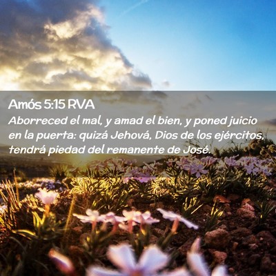 Picture 02 - Amós 5:15 RVA - Aborreced el mal, y amad el bien, y poned juicio - Bible Verse Picture