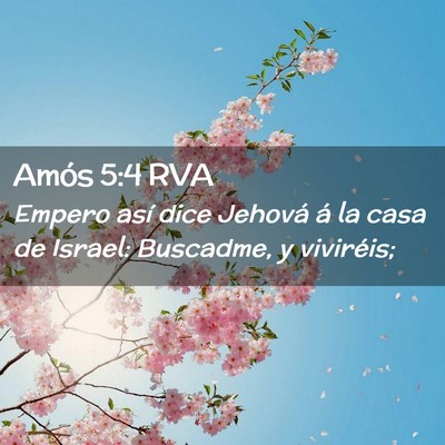 Picture 02 - Amós 5:4 RVA - Empero así dice Jehová á la casa de Israel: - Bible Verse Picture