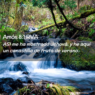 Picture 02 - Amós 8:1 RVA - ASI me ha mostrado Jehová: y he aquí un - Bible Verse Picture