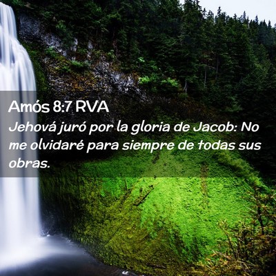 Picture 02 - Amós 8:7 RVA - Jehová juró por la gloria de Jacob: No me - Bible Verse Picture
