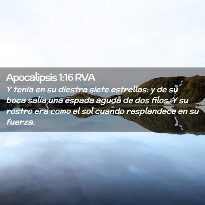 Picture 02 - Apocalipsis 1:16 RVA - Y tenía en su diestra siete estrellas: y de su - Bible Verse Picture