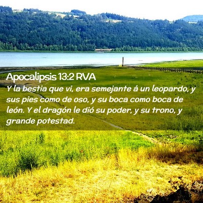 Picture 02 - Apocalipsis 13:2 RVA - Y la bestia que vi, era semejante á un leopardo, - Bible Verse Picture