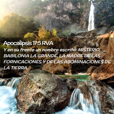 Picture 02 - Apocalipsis 17:5 RVA - Y en su frente un nombre escrito: MISTERIO, - Bible Verse Picture