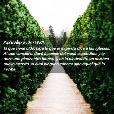 Picture 02 - Apocalipsis 2:17 RVA - El que tiene oído, oiga lo que el Espíritu dice - Bible Verse Picture