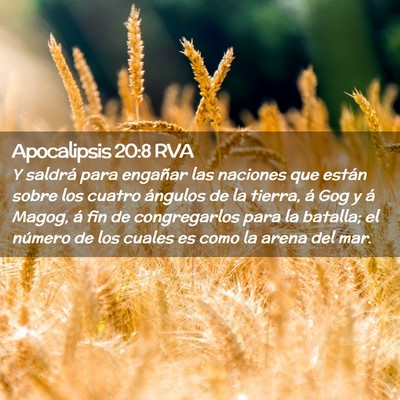 Picture 02 - Apocalipsis 20:8 RVA - Y saldrá para engañar las naciones que están - Bible Verse Picture