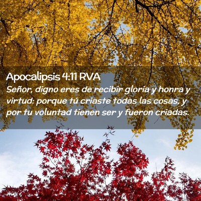 Picture 02 - Apocalipsis 4:11 RVA - Señor, digno eres de recibir gloria y honra y - Bible Verse Picture