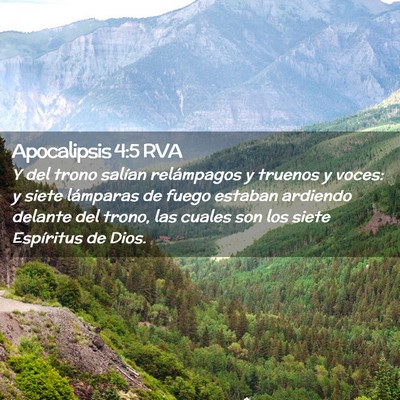 Picture 02 - Apocalipsis 4:5 RVA - Y del trono salían relámpagos y truenos y - Bible Verse Picture